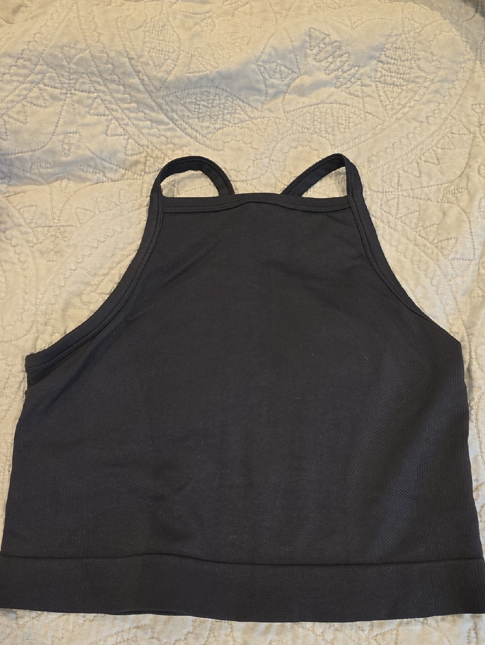 all in motion Black Ribbed Active Crop Top